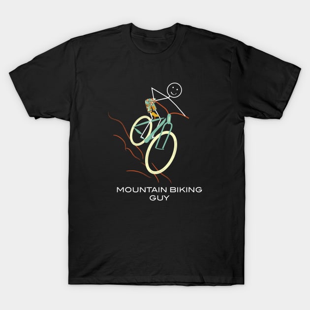 Funny Mens Mountain Biking design T-Shirt by whyitsme